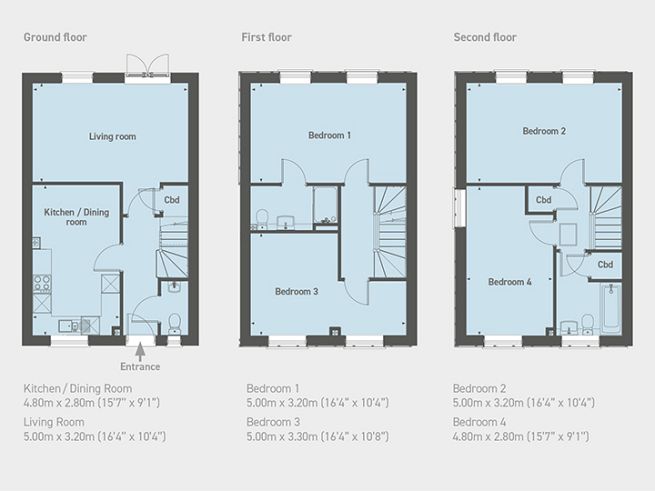 Floor plan 4 bedroom house - artist's impression subject to change